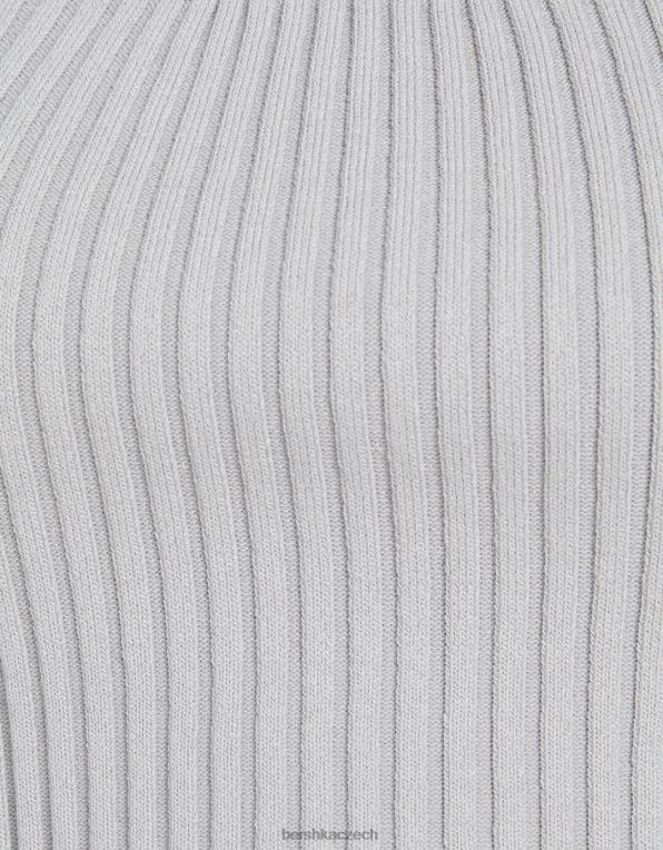 ženy Bershka teplejší svetr na zkrácené ruce P8844993 oblečení Šedá