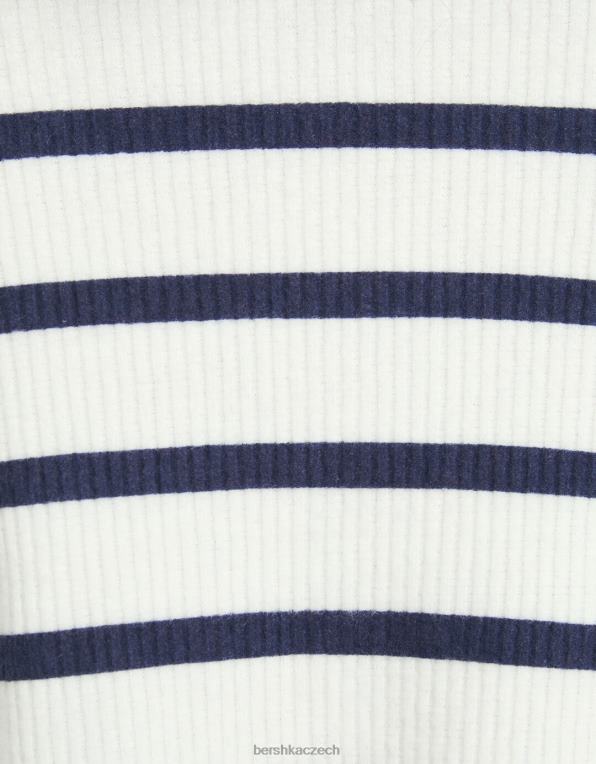 ženy Bershka zkrácený svetr P88441035 oblečení špinavě bílé