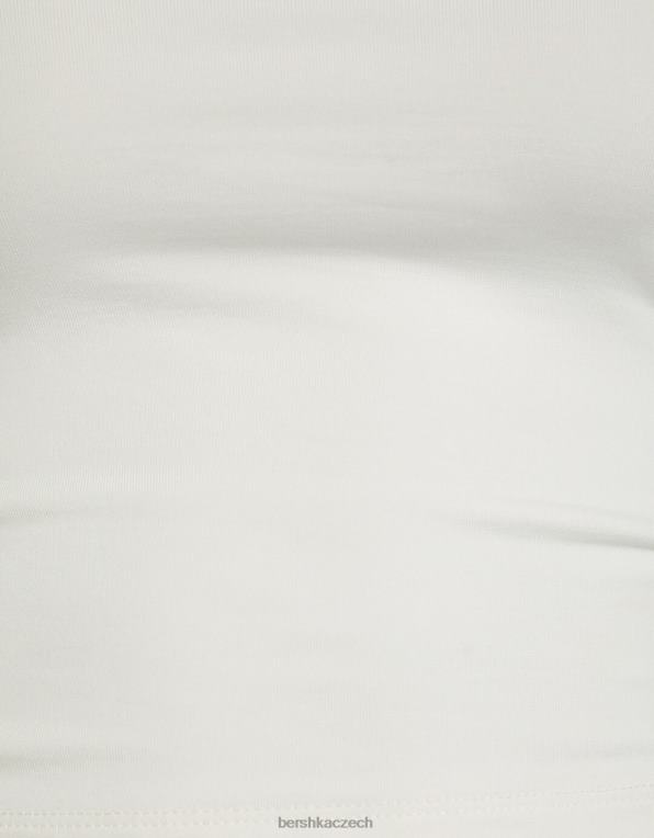 ženy Bershka bandeau top P8844661 oblečení špinavě bílé