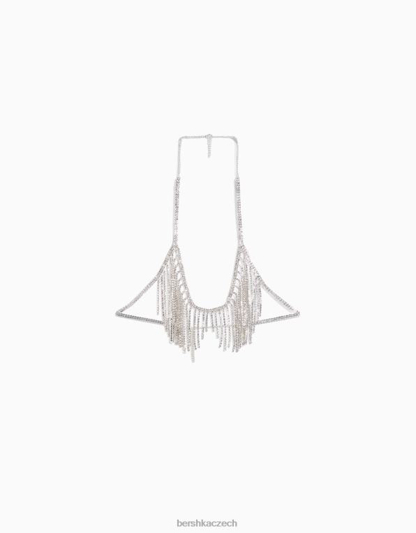 ženy Bershka drahokamu kaskádová braleta P8844808 oblečení stříbrný