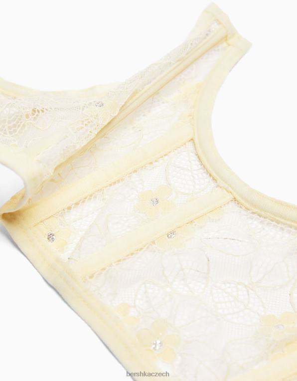 ženy Bershka krajkový korzet P8844789 oblečení špinavě bílé