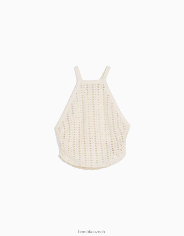 ženy Bershka rustikální závodní top P8844754 oblečení krém