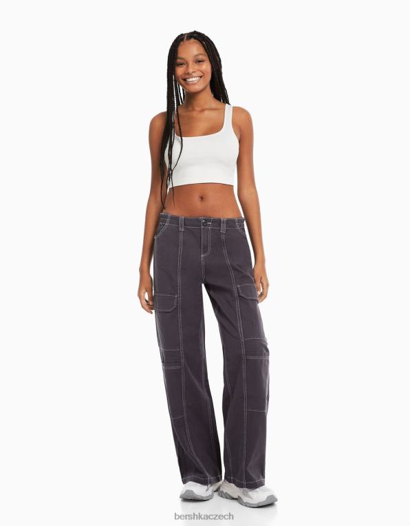 ženy Bershka top se širokými ramínky P8844799 oblečení bílý