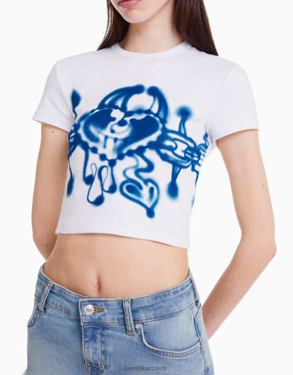 ženy Alehsy x Bershka potisk trička s krátkým rukávem P8844529 oblečení bílý