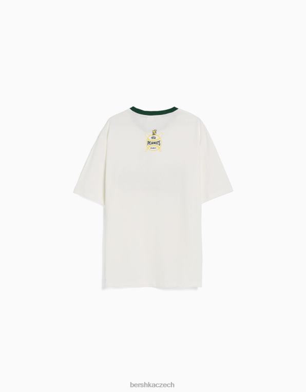 ženy Bershka Snoopy tričko s krátkým rukávem P8844564 oblečení bílý