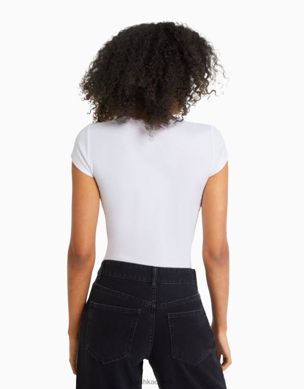 ženy Bershka balení 2 žebrovaných triček s krátkým rukávem P8844331 oblečení vícebarevný