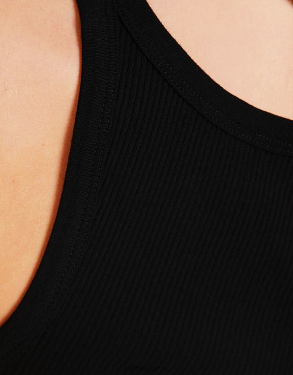 ženy Bershka žebrované tílko P8844333 oblečení Černá