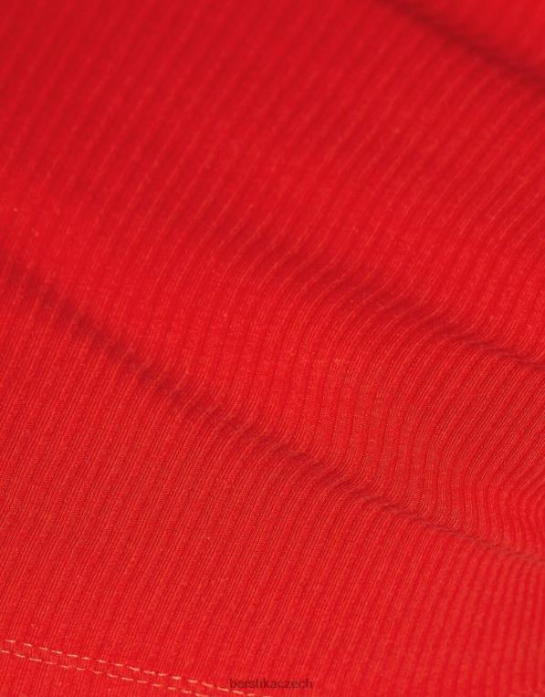 ženy Bershka žebrované tílko P8844419 oblečení Červené