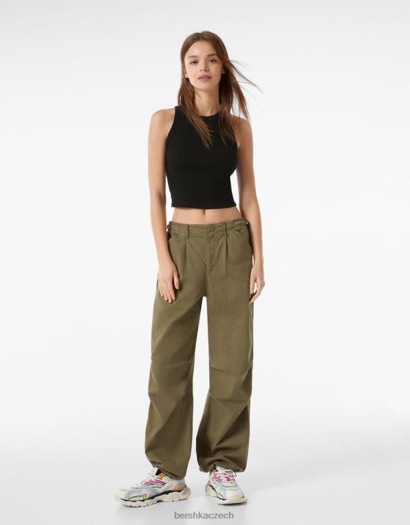 ženy Bershka žebrované tílko P8844607 oblečení Černá