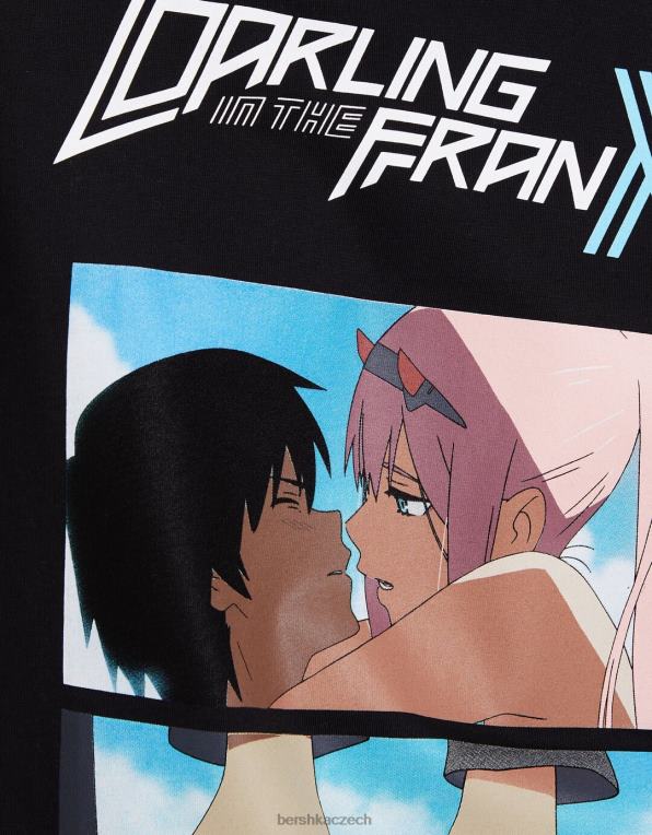 ženy Bershka miláček v tričku s krátkým rukávem s potiskem franxx P8844602 oblečení jiný