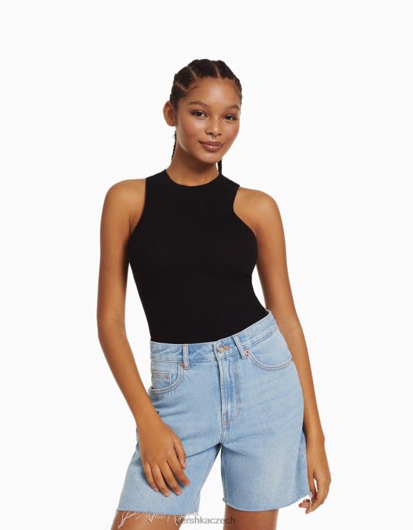 ženy Bershka tílko P8844394 oblečení Černá