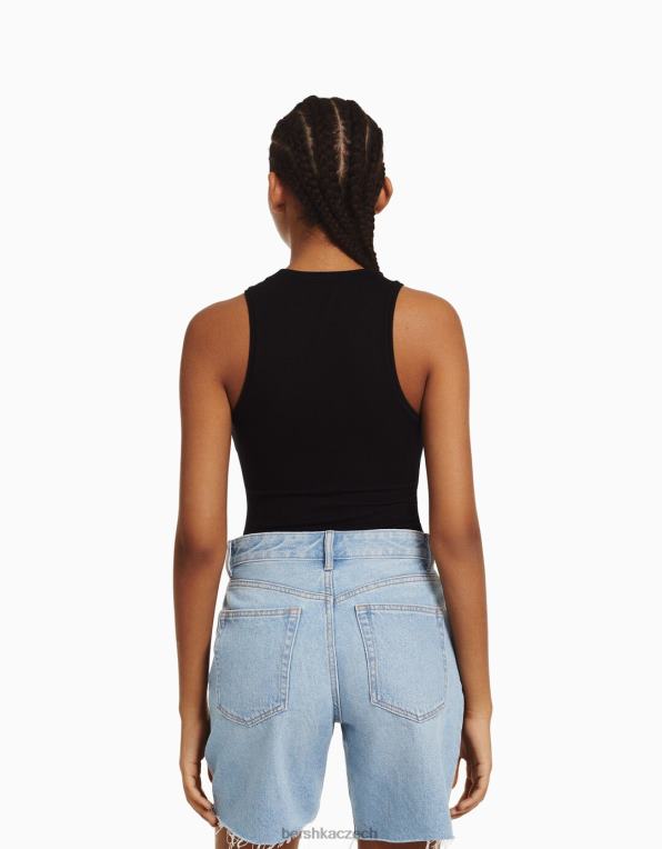 ženy Bershka tílko P8844394 oblečení Černá