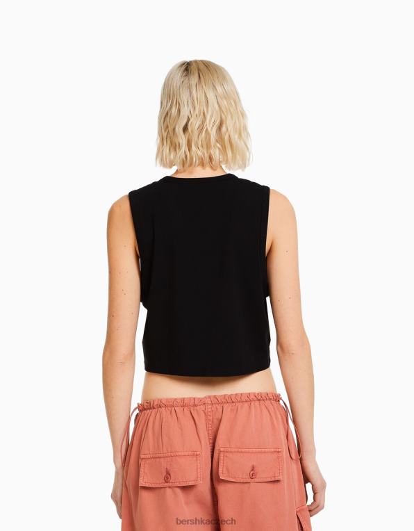 ženy Bershka tílko P8844457 oblečení Černá