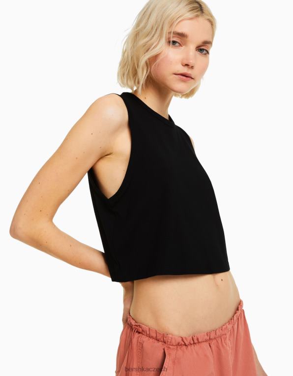 ženy Bershka tílko P8844457 oblečení Černá