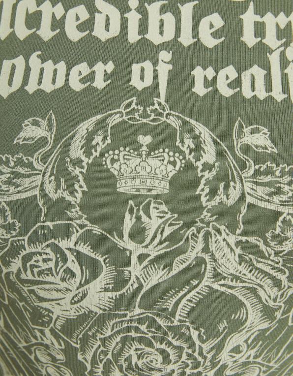 ženy Bershka tričko bez rukávů s kontrastním prošíváním a potiskem P8844584 oblečení khaki