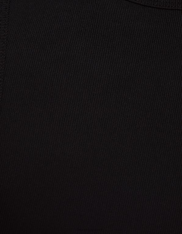 ženy Bershka tričko bez rukávů s ozdobným zadním dílem P8844524 oblečení Černá