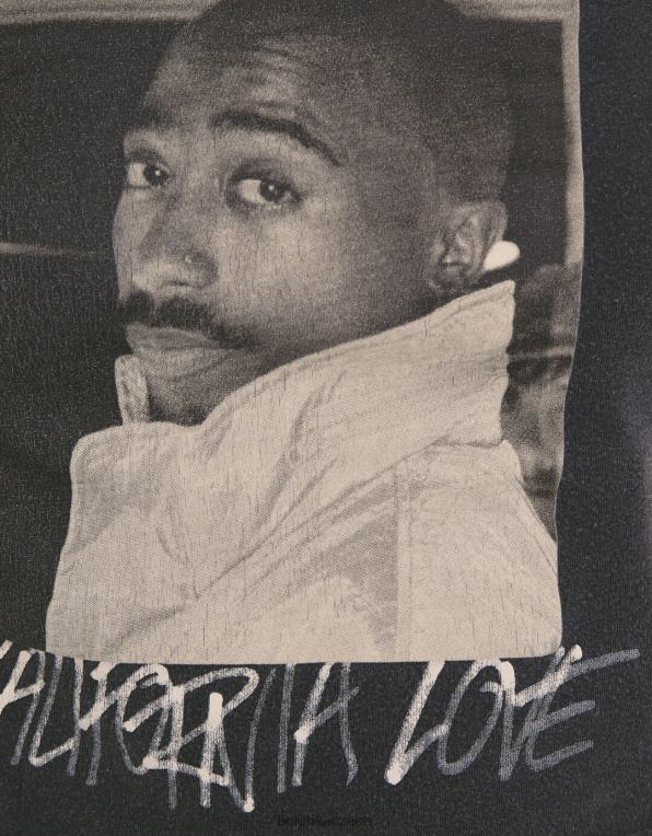 ženy Bershka tupac tričko se zkráceným potiskem bez rukávů P8844289 oblečení Šedá