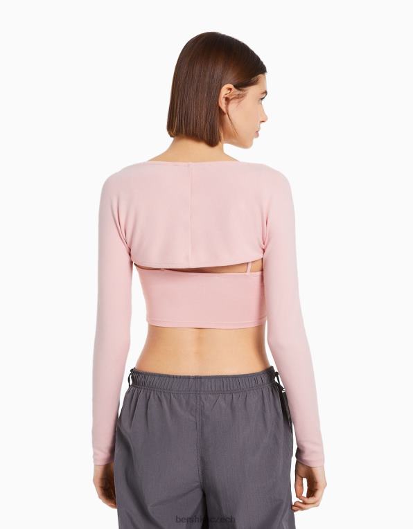 ženy Bershka základní ohřívače paží P8844389 oblečení růžový
