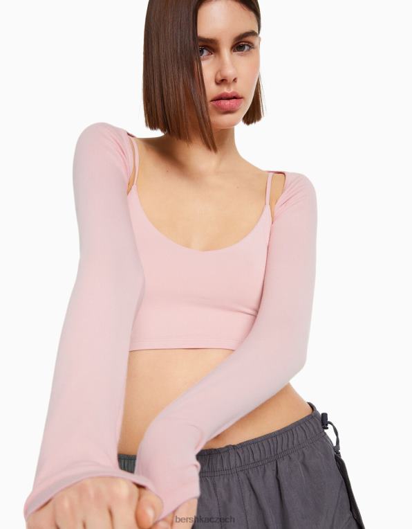 ženy Bershka základní ohřívače paží P8844389 oblečení růžový
