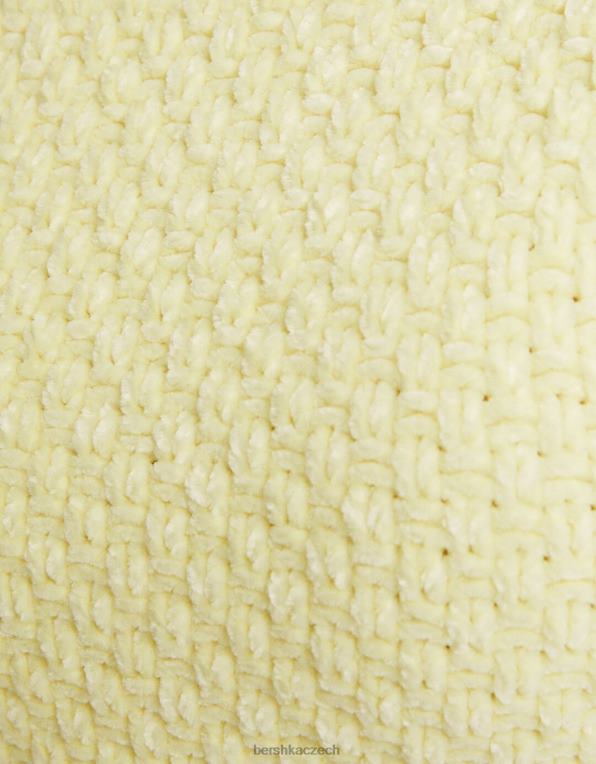 ženy Bershka žinylková pletená vesta P8844606 oblečení žlutá