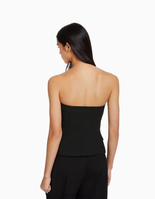 ženy Bershka vesta na míru s odhalenými rameny P88441994 oblečení výhradní